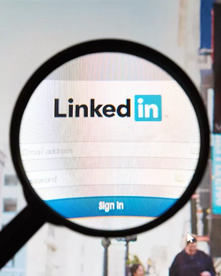 LinkedIn Ads: Caixa de login do LinkedIn.